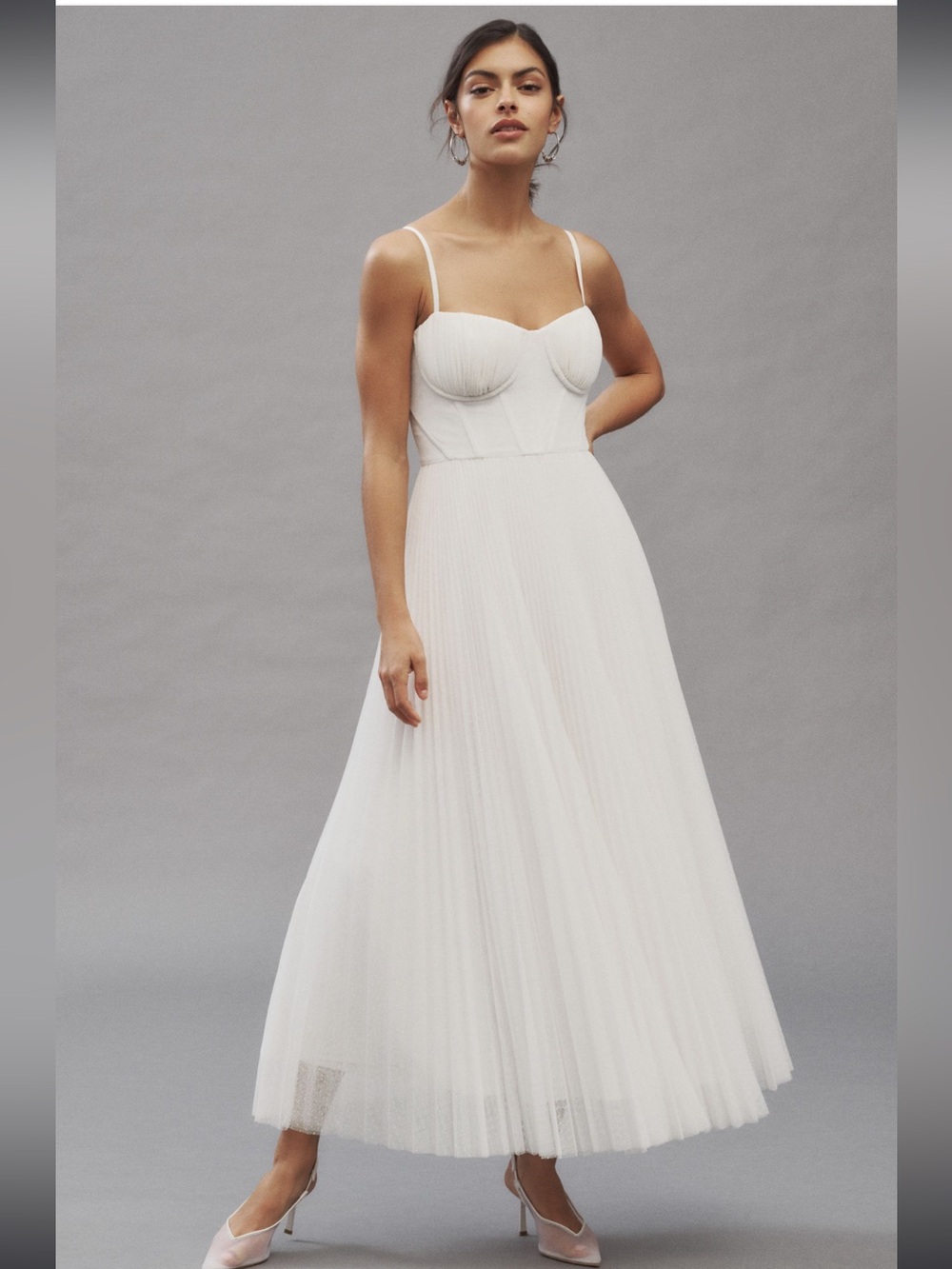 Anthropologie Hutch Amara Corset Tulle Maxi Dress- size 10